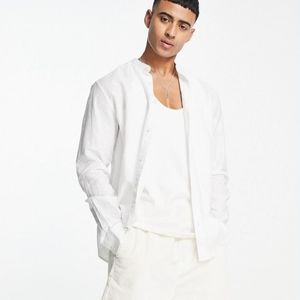 🆕️🆕️Only & Sons grandfather collar linen shirt